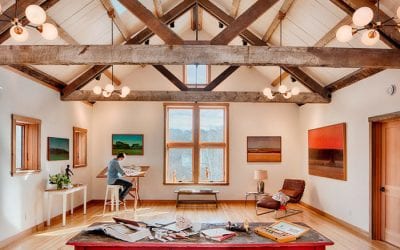 A Distressed Barn Inspires a Custom-Built Art Studio