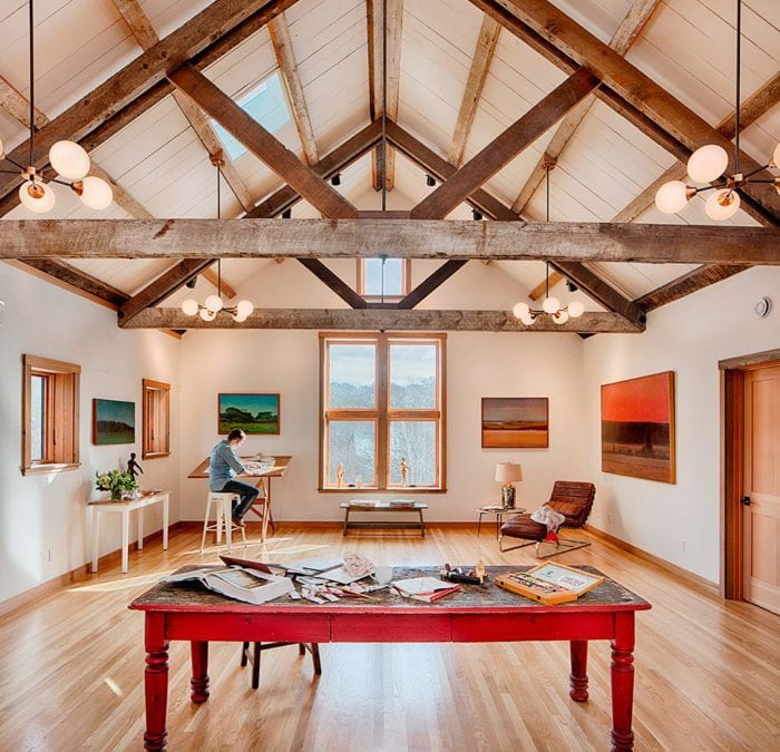 A Distressed Barn Inspires a Custom-Built Art Studio