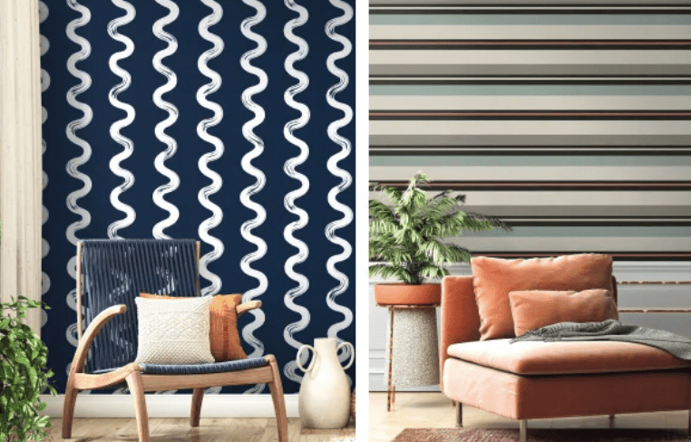Wallquest: Nantucket Stripes Revisited w/Sku